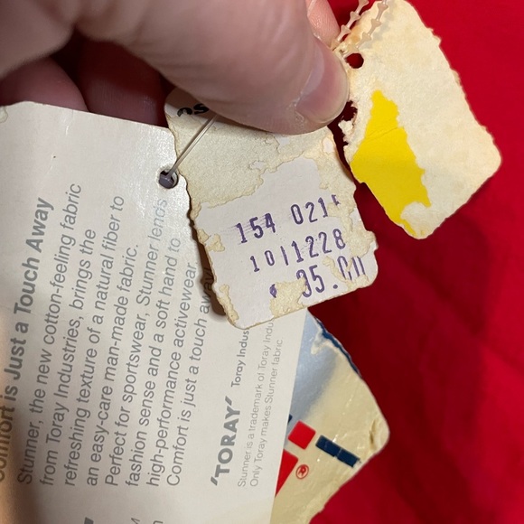 VTG Ossi Skiwear red bib ski pants w/ suspenders men’s sz L *NWT* - Picture 3 of 16